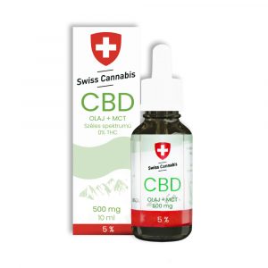 SWISS CANNABIS SZÉLES SPEKTRUM CBD+MCT OLAJ 5% - 500MG/10ML