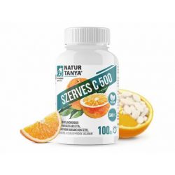   SZERVES C 500 – Kétféle C-vitamin citrus bioflavonoidokkal gyomorkímélő rágótablettában, finom narancs ízzel 100 db