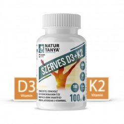   Natur Tanya® Szerves D3 és K2-vitamin. Természetes, fermentált K2-vitamin (menakinon-7) és maximális 4000 NE bioaktív D3-vitamin, antioxidáns E-vitaminnal