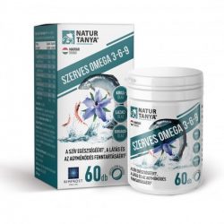   Natur Tanya® Szerves Omega 3-6-9 zsírsavak 3 féle természetes olajforrásból, standardizált lazac-, borágó- és krill olaj