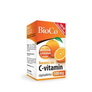 BioCo Narancs ízű C-vitamin 500 mg rágótabletta 100 db