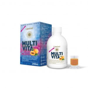 LipoCell Multivita liposzómás multivitamin (50 napi adag) sárgabarack ízesítéssel (250 ml)