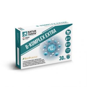 Natur Tanya® B-KOMPLEX EXTRA - 14 féle B-vitamin forma, köztük bioaktív B-vitaminok, sáfrányos szeklice és világszabadalommal védett fekete bors kivonat