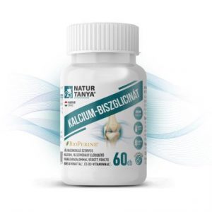 Natur Tanya® KALCIUM-BISZGLICINÁT - világszabadalommal védett BioPerine® és D3-vitamin 60 db. -300mg. Ca/db.