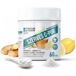   Natur Tanya® Szerves C-por – azonnal oldódó, gyömbéres - citromos ízű C-vitamin por, 60 adag