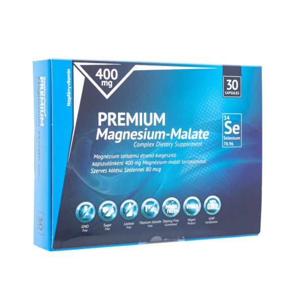 Prémium Magnézium-malát 400 mg szerves kötésű szelénnel 80 mcg - 30 kapszula