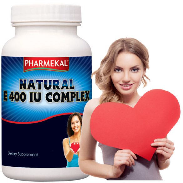 Natúr E-vitamin 400 IU komplex. (D-Alfa, Béta, Delta, gamma tokoferol) Antioxidáns. Az egészséges vérkeringés és a szívműködés támogatásához, és a megfelelő immunvédelemhez. 100 db.